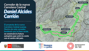 MTC presentó corredor donde se construirá la nueva Carretera Central