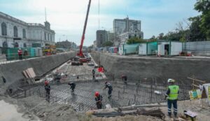 Estación Central de la Línea 2 del Metro tiene un avance de 39 % en obras civiles