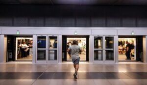 Línea 2 del Metro moderno sistema de puertas automáticas evita accidentes