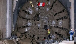 Tuneladora Micaela llegó a la estación Bocanegra del Ramal de la Línea 4 del Metro de Lima y Callao