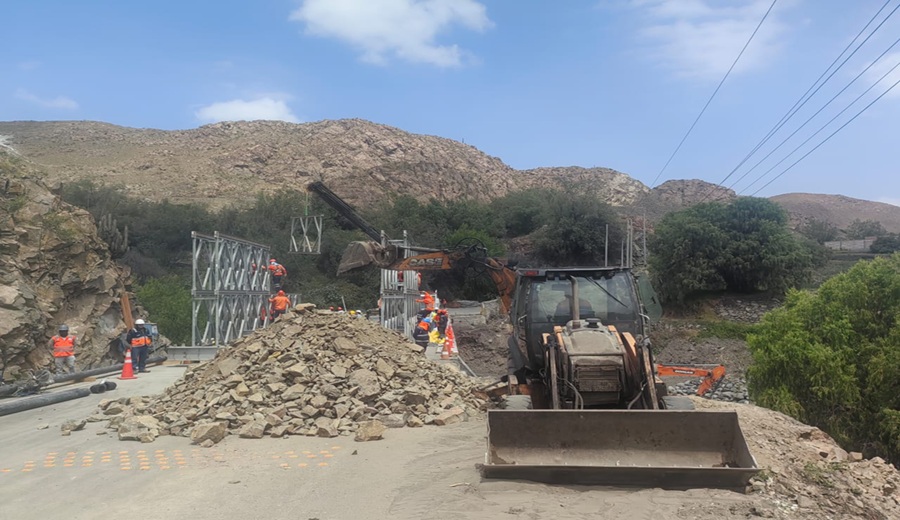 Arequipa Se inició instalación de puentes modulares en Uchumayo