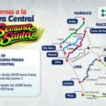 MTC habilita cinco rutas alternas a la Carretera Central por Semana Santa
