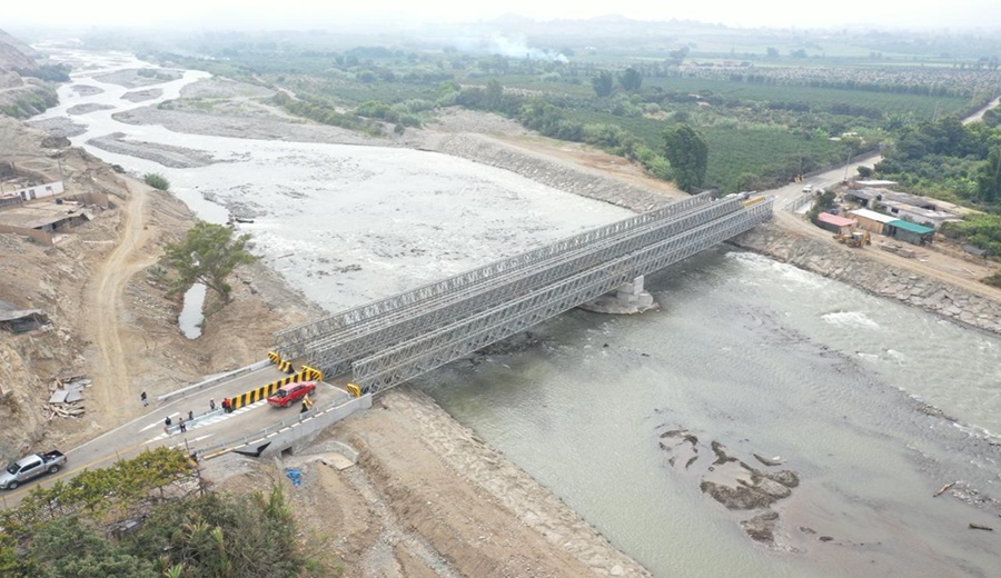 MTC culminó reemplazo del puente Rojo Palpa que fortalece la conectividad de más de 100 mil personas en Huaral