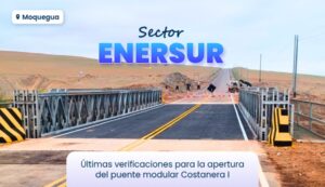 Moquegua Provías realiza últimas verificaciones para apertura de puente modular en la Costanera Sur