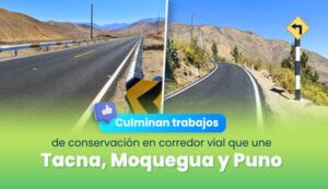 Provías culmina trabajos de conservación periódica en el corredor vial Dv. Humajalso – Desaguadero y Tacna – Tarata – Capazo – Mazocruz