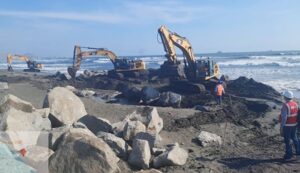 MTC reinicia obras de enrocado para proteger el balneario Las Delicias de la erosión costera