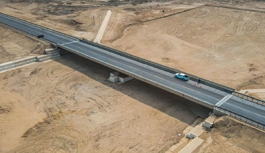 Tramo de la Autopista del Sol en la región Lambayeque, rehabilitado por la Autoridad para la Reconstrucción con Cambios (ARCC).