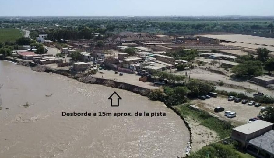 Con dron identifican daños ocasionados por crecida del río Chancay-Lambayeque