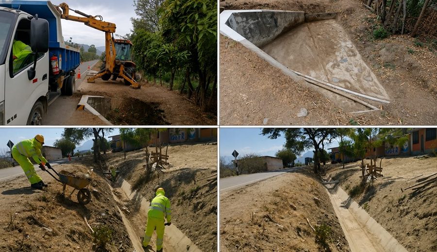 Concesionaria de la vía Canchaque ejecuta trabajos preventivos frente al Fenómeno El Niño en Piura