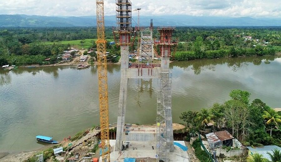Construcción del puente Huallaga tiene un avance de más del 57%