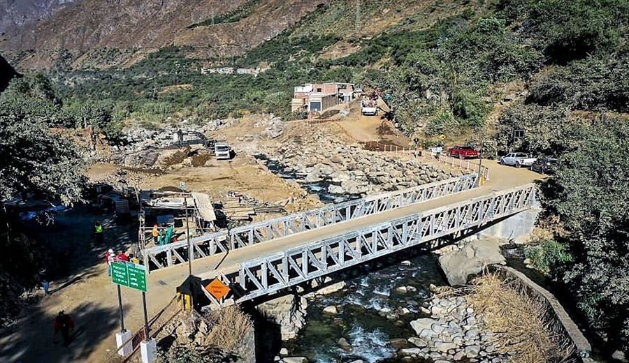 El Niño global: rehabilitación de puente Verde en Huarochirí tiene avance de 20%