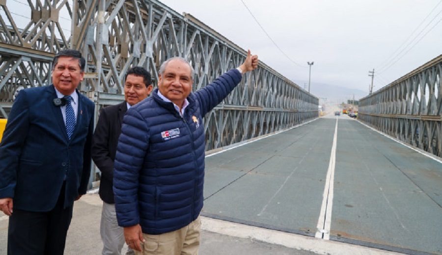 En menos de 15 días, MTC pone en servicio puente modular en Chancay que restablece el tránsito en la zona