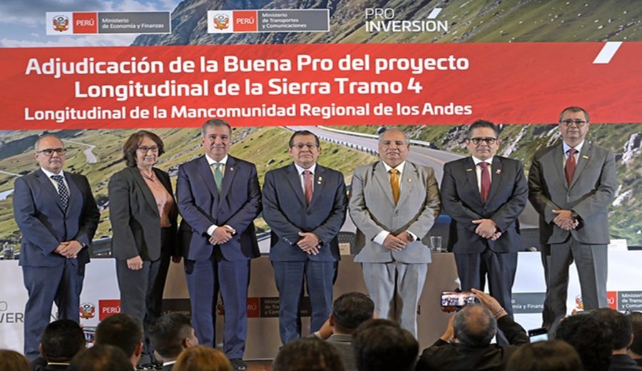 Gobierno adjudica concesión de la Longitudinal de la Sierra Tramo 4 que beneficiará a cinco regiones