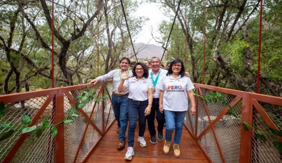 Huánuco: ministra de Cultura inauguró puente de acceso a zona arqueológica de Kotosh