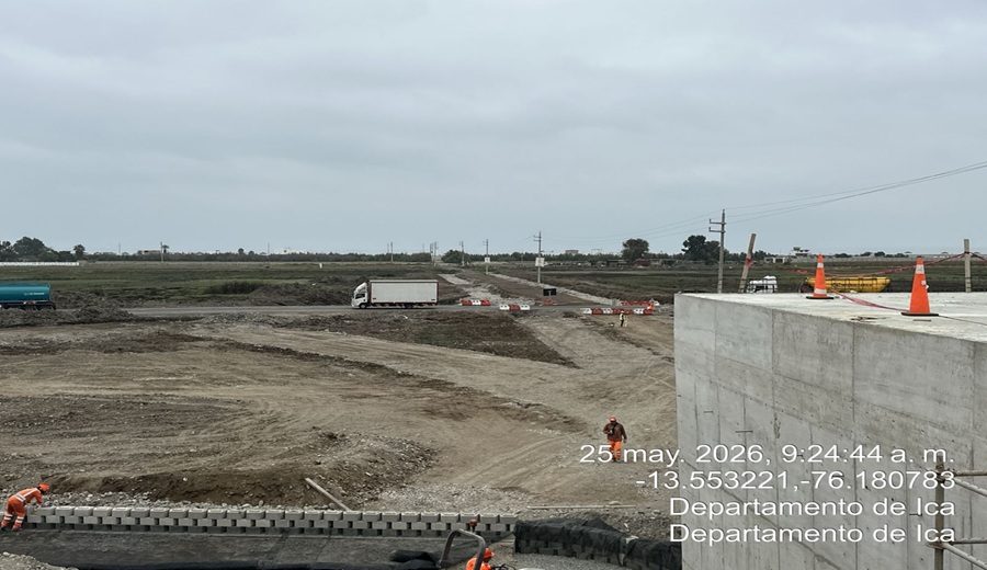 MTC Avanzan a buen ritmo la construcción del paso a desnivel Chinchaysullo y puente peatonal San Clemente en Ica