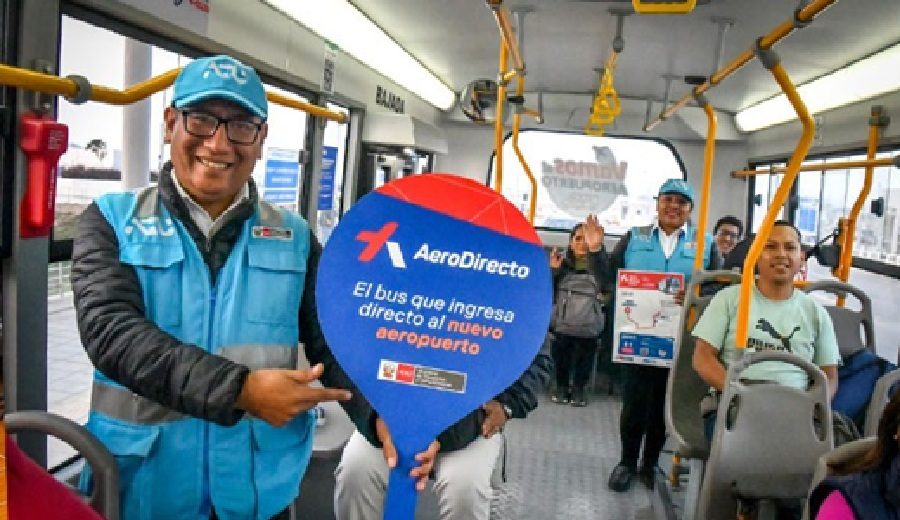 MTC Conoce las cinco rutas del AeroDirecto en la marcha blanca para ingresar y salir del nuevo Aeropuerto Jorge Chávez