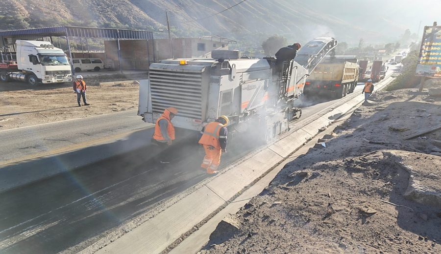 MTC Se realizan trabajos de mantenimiento en la Carretera Central
