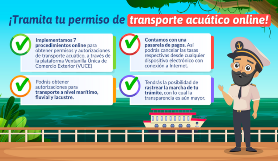 MTC implementa digitalización de trámites para obtener permisos de transporte acuático