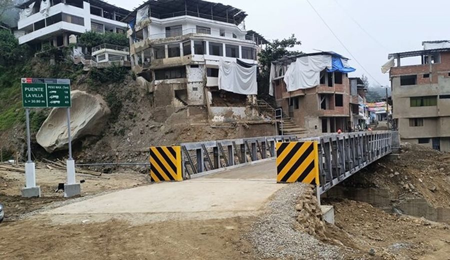 MTC instala puente modular para recuperar la transitabilidad en Canchaque en Piura