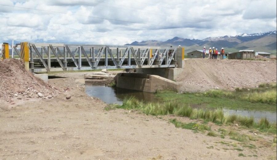 MTC instaló los puentes Jilacatura y Cupimayo en Puno