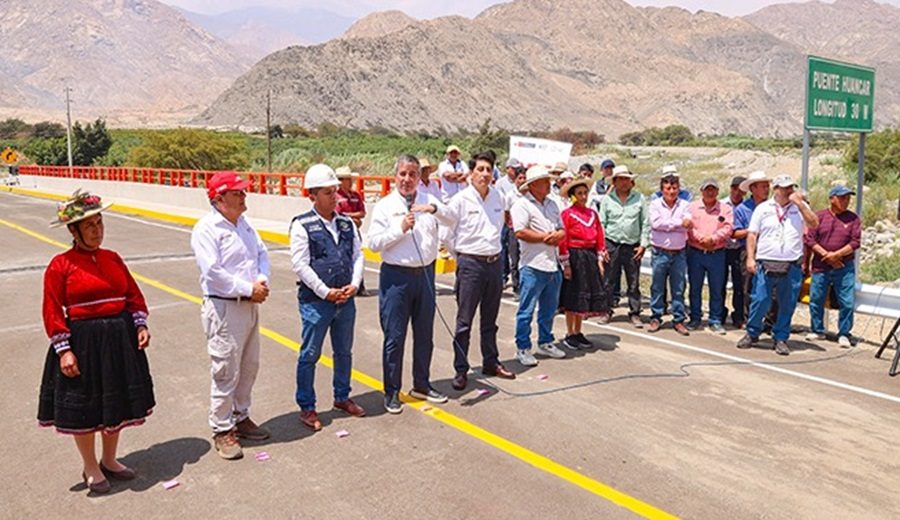 MTC pone en servicio el puente definitivo Huancar y accesos en el distrito de Paramonga