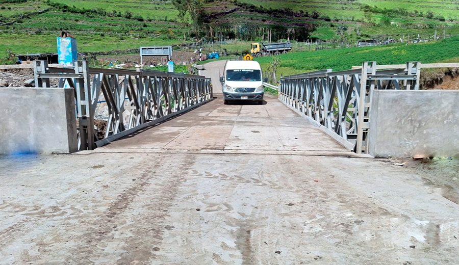 MTC restablece tránsito en puente Astobamba en Cajatambo