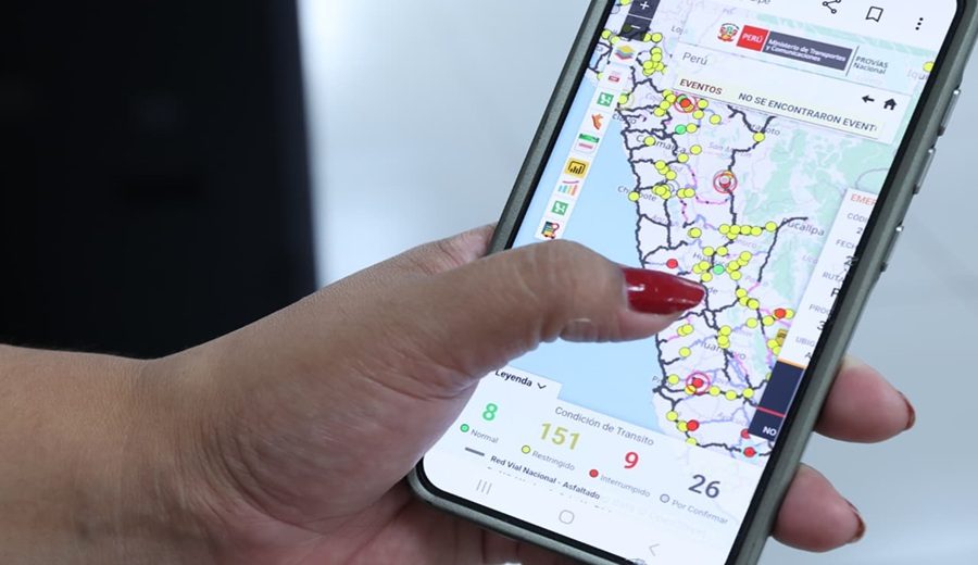 Mapa interactivo del MTC conoce el estado actual de las carreteras nacionales
