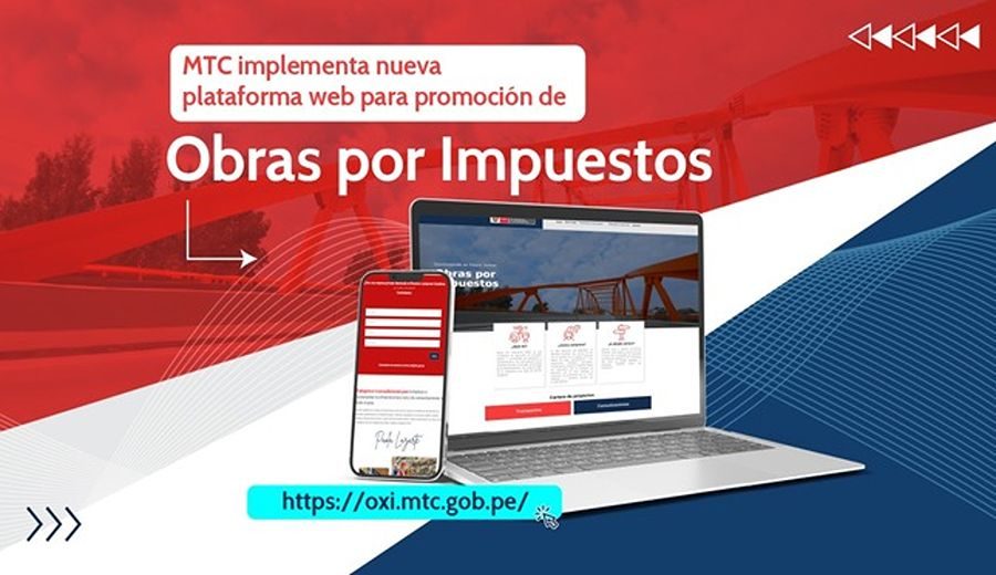Mediante moderna plataforma digital el MTC promueve cartera de obras por impuestos por más de S3 mil millones