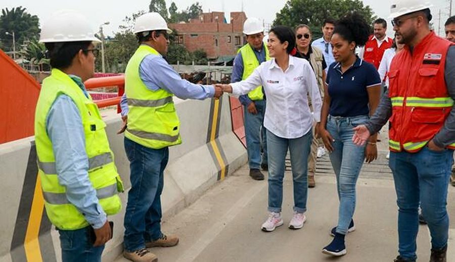 Ministra Lazarte destrabará construcción del puente Chamorro en Chincha