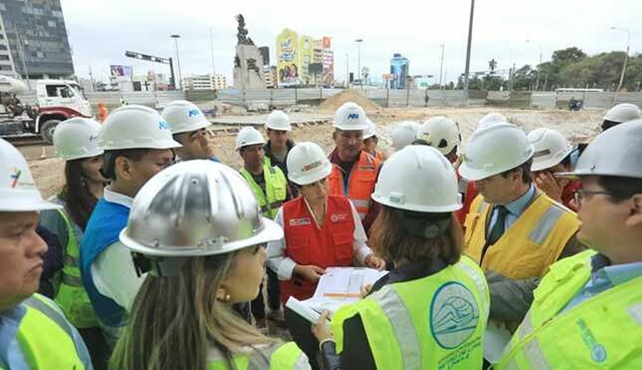 Ministra Lazarte inspeccionó el área donde se construirá la estación Central de la Línea 2 del Metro de Lima