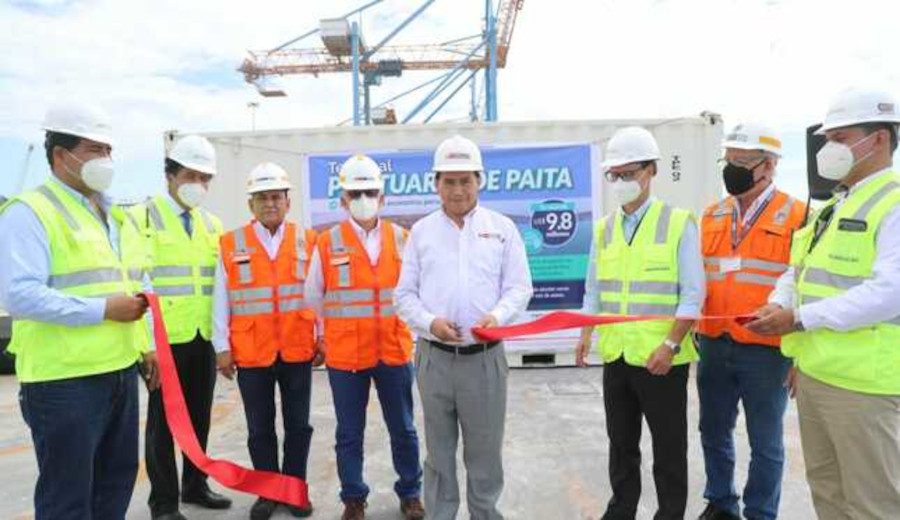 Ministro Bustamante inauguró obras de ampliación del Muelle Marginal del Terminal Portuario de Paita