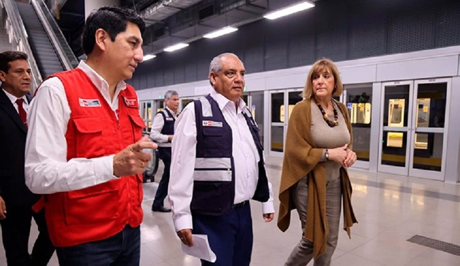 Ministro Sandoval informa que más de 20 millones de pasajeros se movilizaron gratuitamente en la Línea 2 del Metro de Lima