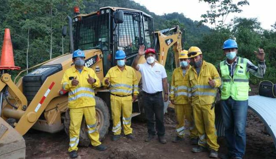 Ministro Silva supervisó la carretera Tarapoto–Yurimaguas que estuvo afectada por la activación de una quebrada