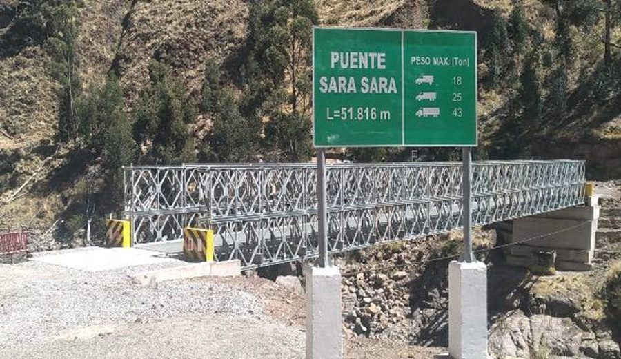 Nuevo puente Sara Sara fortalece la conectividad vial de casi 9 mil personas en Cusco
