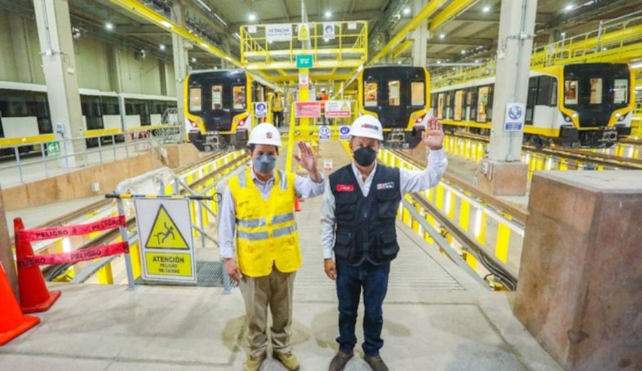 Presidente Castillo y ministro Silva inspeccionaron la Central de Operaciones de la Línea 2 del Metro de Lima