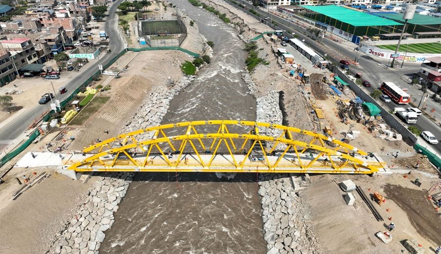 Puente peatonal que conecta SJL y El Agustino se inaugurará a finales de marzo