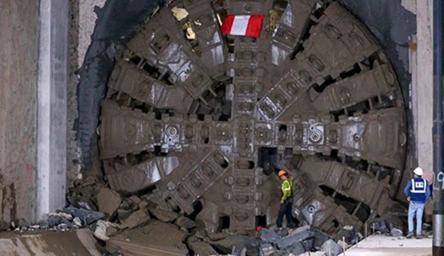 Tuneladora Micaela llegó a la estación Bocanegra del Ramal de la Línea 4 del Metro de Lima y Callao